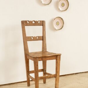 Rudani 19th-Century Carved Wood Folk Art Chair
