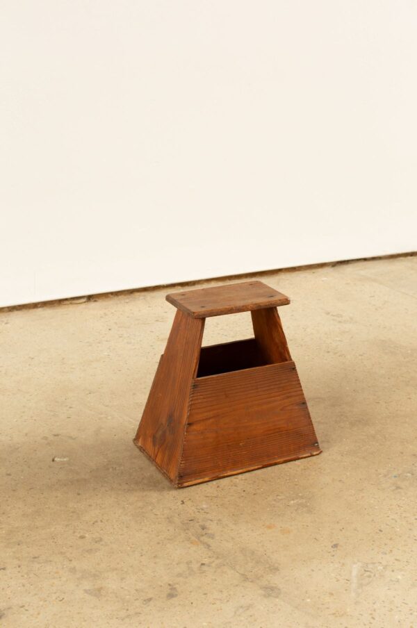 Rudani Early 20th Century Japanese Wood Vendor Stools - Image 9