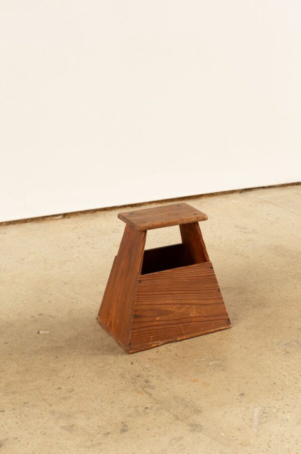 Rudani Early 20th Century Japanese Wood Vendor Stools - Image 8