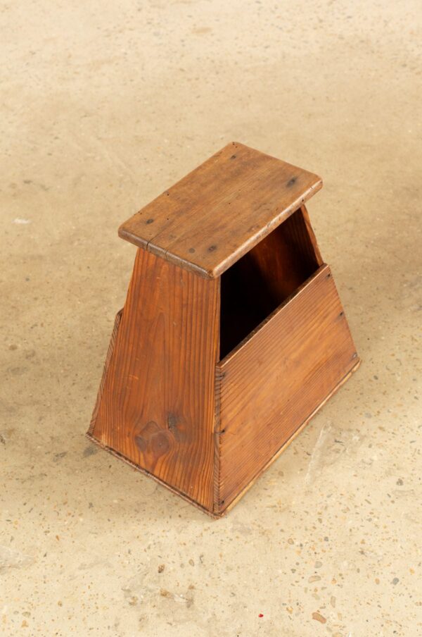 Rudani Early 20th Century Japanese Wood Vendor Stools - Image 3