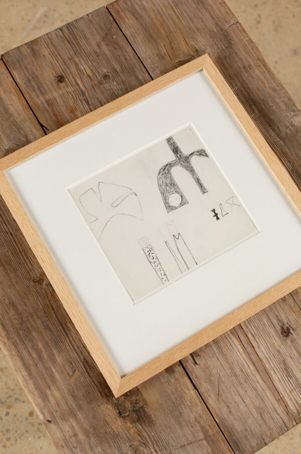 Rudani Original Abstract Pencil Artwork on Paper (1974) - Image 3