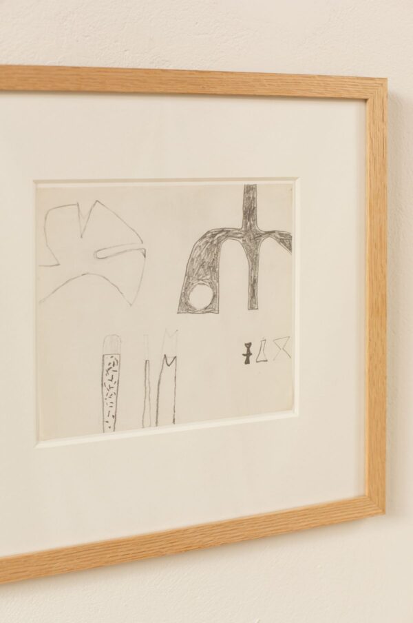 Rudani Original Abstract Pencil Artwork on Paper (1974) - Image 2
